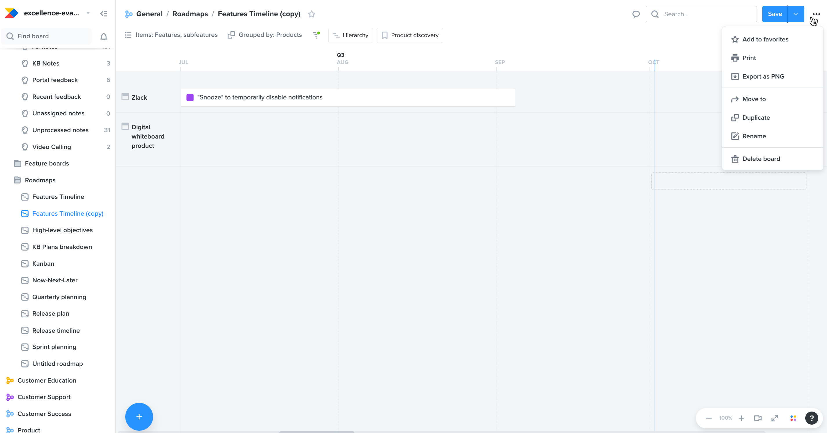 How to delete a board in your Productboard workspace – Productboard Support