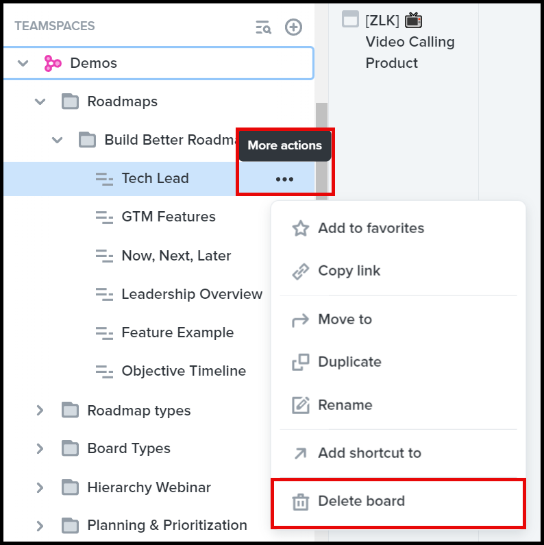 How to delete a board in your Productboard workspace – Productboard Support