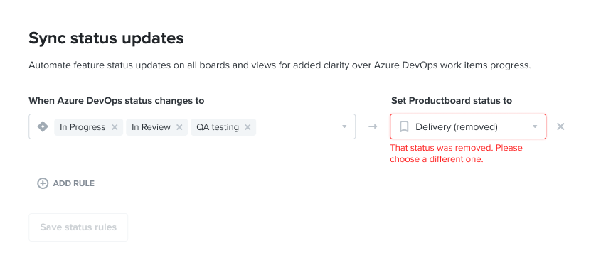 Integrate with Azure DevOps – Productboard Support